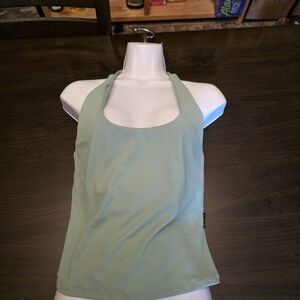 Wicked Weasel Halter Tank Top in Light Sage Green Nwot